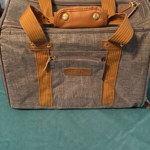 Sherpa Small Dog Carrier Bag in Brown with Tan Accents